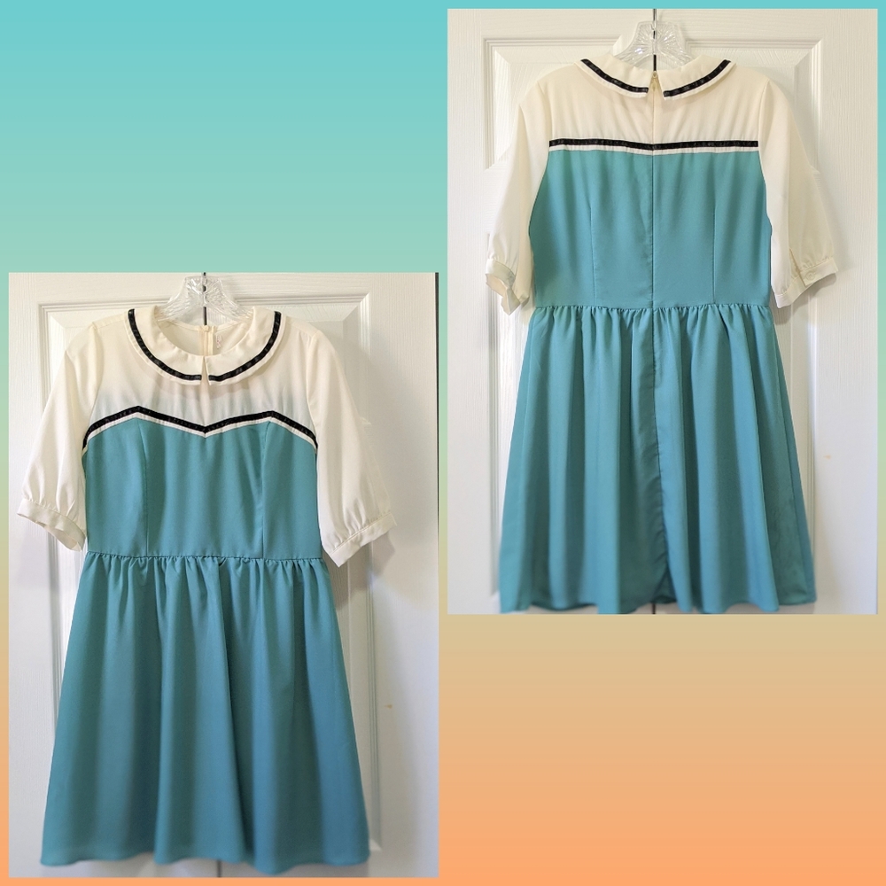 Modcloth Aqua Alice style dress